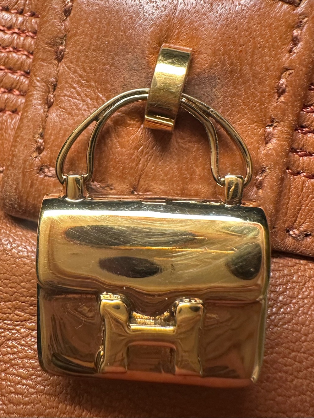 Hermès Kelly Cadenas Leather Gloves Padlock Gold Hardware Tan Brown - Picture 5 of 10